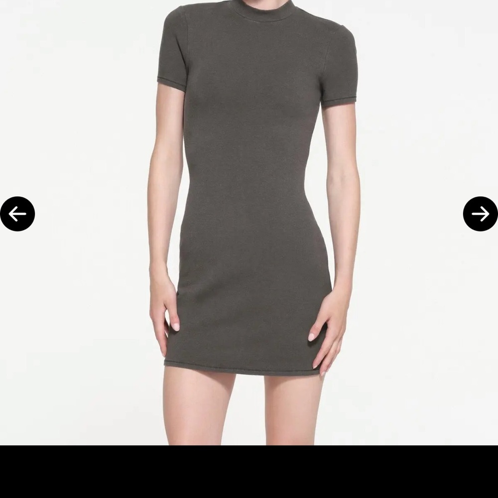 Skims Mock Neck Mini Dress